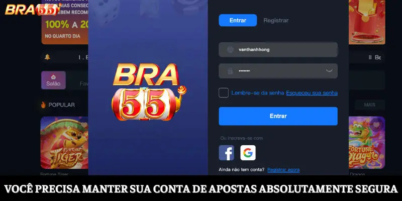Você precisa manter sua conta de apostas absolutamente segura